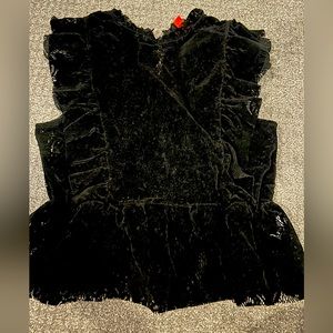 Velvet peplum top